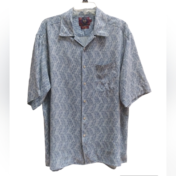 Bryon Nelson Shirt Mens Size L Eleventh Straight Silk Short Sleeve Button - Picture 1 of 12
